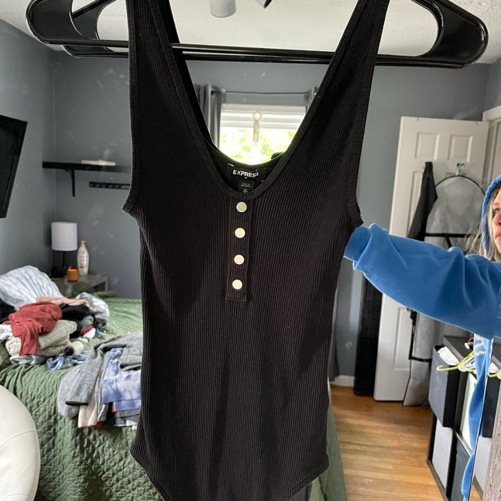 Black Henley Bodysuit